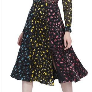 Alice + Olivia Janessa Rainbow Leopard Skirt 10